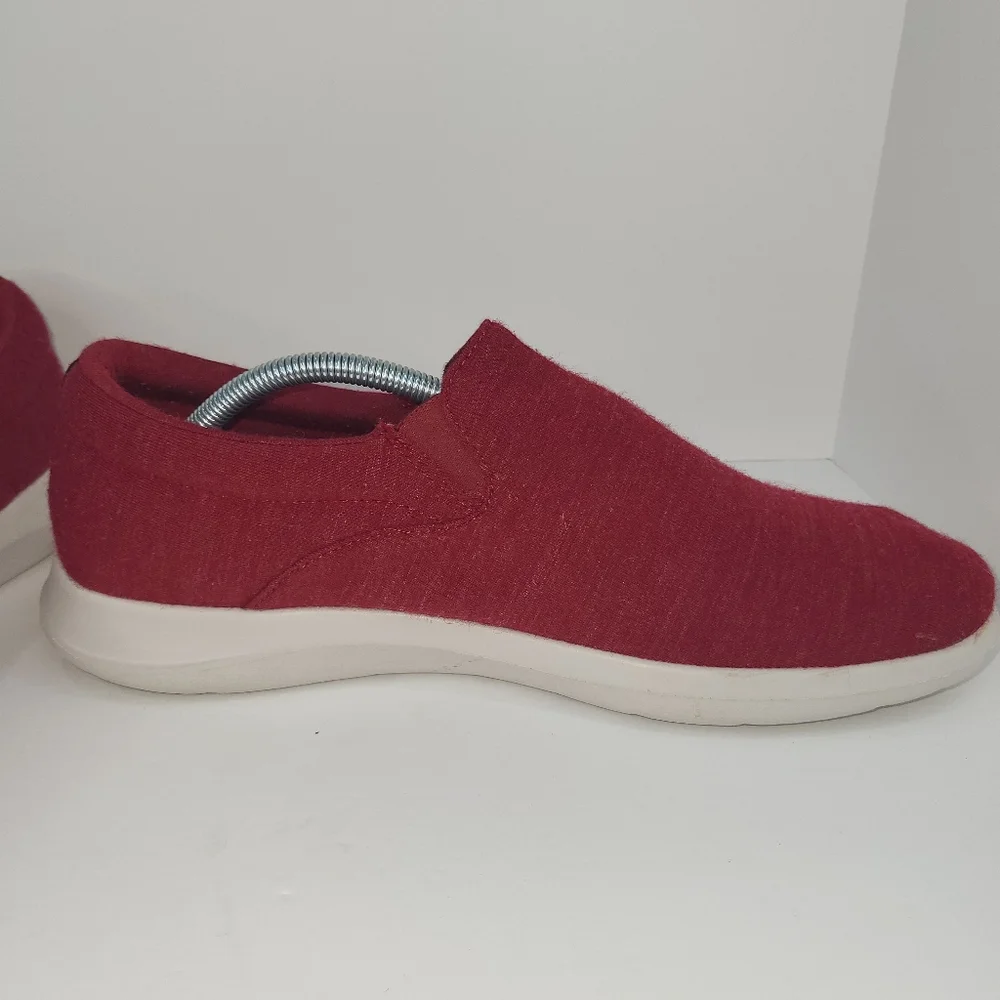 Merinos Men's Shoes Sz 12 US Red Casual Wool Knit Slip On Dust Bag